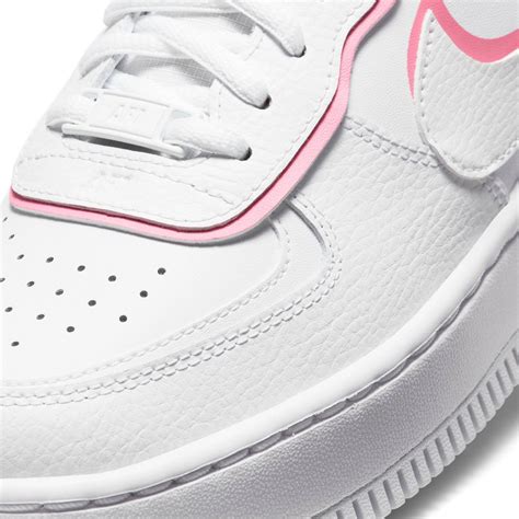 nike air force 1 dames wit met roze|Nike Air Force 1 wit.